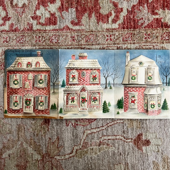*Rare* Vintage 1950s 1960s Hallmark advent calendar Getting Ready for Christmas - Picture 5 of 14